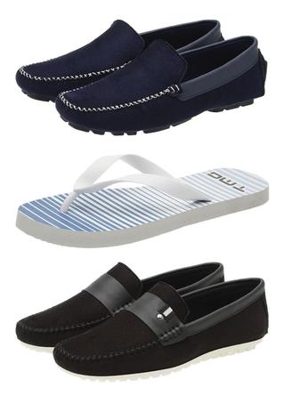 Mocassim Masculino Preto E Chinelo de Couro Café | FRAN MIX