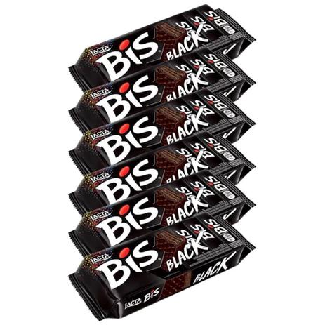 Kit Chocolate Bis Black c/6 - Lacta Menor preço em Kit Chocolate Bis Black c/6 - Lacta