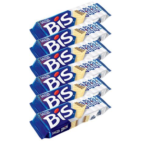Kit Chocolate Bis Branco c/6 - Lacta Menor preço em Kit Chocolate Bis Branco c/6 - Lacta
