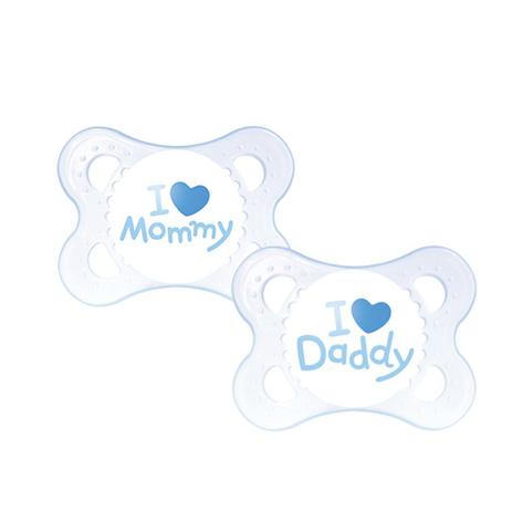 Kit Chupeta Mom e Dad 0-6 m Tam 1 Azul 2931 - MAM Menor preço em Kit Chupeta Mom e Dad 0-6 m Tam 1 Azul 2931 - MAM
