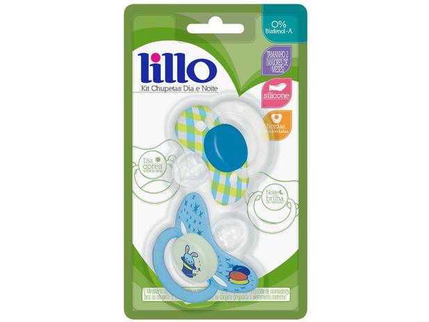 Kit Chupeta Silicone Ortodôntico Lillo Baby - Dia e Noite Azul 6 Meses 2 Unidades Menor preço em Kit Chupeta Silicone Ortodôntico Lillo Baby - Dia e Noite Azul 6 Meses 2 Unidades