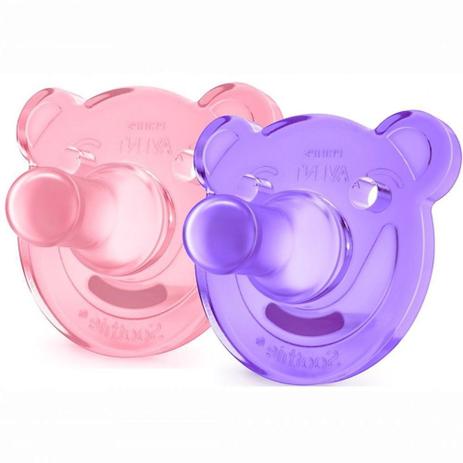 Kit Chupetas 2 Peças Philips Avent Soothie 0 à 3 Meses N.1 Ursas Silicone Rosa e Lilás Menor preço em Kit Chupetas 2 Peças Philips Avent Soothie 0 à 3 Meses N.1 Ursas Silicone Rosa e Lilás