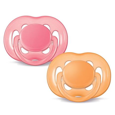 Kit Chupetas Freeflow Ortodôntica - Fase 2 - Rosa e Laranja - Philips Menor preço em Kit Chupetas Freeflow Ortodôntica - Fase 2 - Rosa e Laranja - Philips