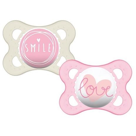 Kit Chupetas Sayings 2un. Rosa 0 a 6 Meses MAM Menor preço em Kit Chupetas Sayings 2un. Rosa 0 a 6 Meses MAM