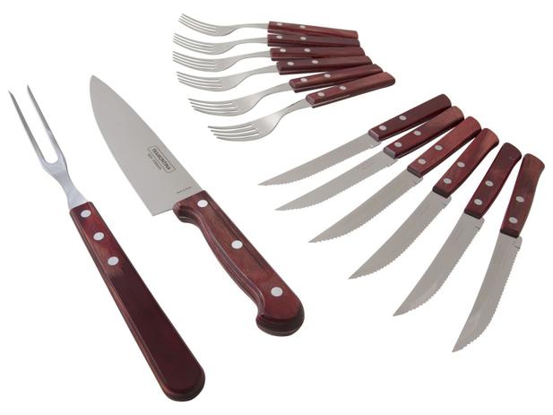 Kit Churrasco 14 Peças - Tramontina Polywood 21199/789 Menor preço em Kit Churrasco 14 Peças - Tramontina Polywood 21199/789