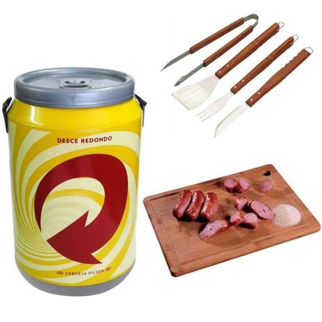 Kit Churrasco Cooler Térmica ate 24 Latas Com Tabua Bambo Mor e Conjunto de Churrasco 4 pçs Mor - Dr cooler Menor preço em Kit Churrasco Cooler Térmica ate 24 Latas Com Tabua Bambo Mor e Conjunto de Churrasco 4 pçs Mor - Dr cooler