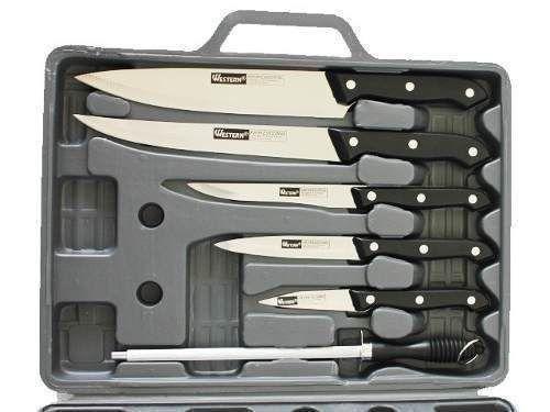 Kit Churrasco Maleta 7 Pçs Presente Faca Inox Tábua + Frete - Eda é boa?