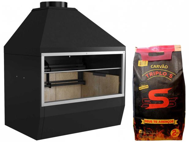 Kit Churrasqueira a Carvão Metávila 750F - para 10 Espetos + Carvão Vegetal Triplo S 2kg Menor preço em Kit Churrasqueira a Carvão Metávila 750F - para 10 Espetos + Carvão Vegetal Triplo S 2kg