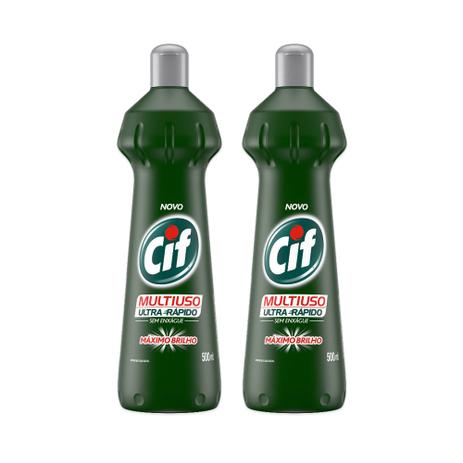 Kit Cif Multiuso Original 500ml 2 unidades Menor preço em Kit Cif Multiuso Original 500ml 2 unidades