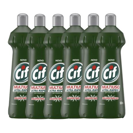 Kit Cif Multiuso Original 500ml 6 Unidades Menor preço em Kit Cif Multiuso Original 500ml 6 Unidades