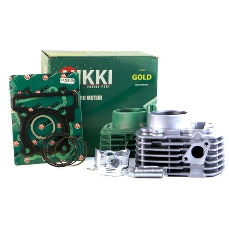 Kit Cilindro Motor + Pistão + ANEL Fazer 150 (nikki GOLD) Menor preço em Kit Cilindro Motor + Pistão + ANEL Fazer 150 (nikki GOLD)
