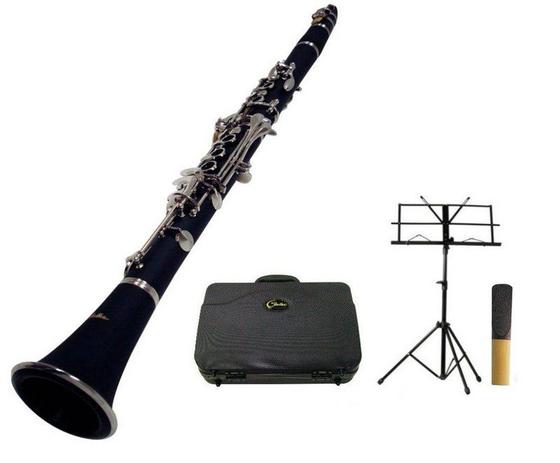 Kit Clarinete Shelter 17 Chaves NQ Bb Case Estojo Partitura Menor preço em Kit Clarinete Shelter 17 Chaves NQ Bb Case Estojo Partitura