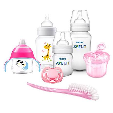 Kit Classic+ 7 Peças Mamadeiras, Acessórios e Copo Pinguim Rosa - Philips Avent Menor preço em Kit Classic+ 7 Peças Mamadeiras, Acessórios e Copo Pinguim Rosa - Philips Avent