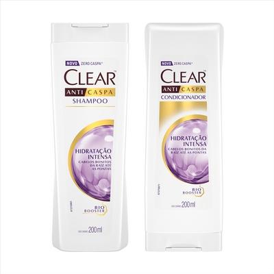 Kit Clear Hidratação Intensa Shampoo + Condicionador 200ml Menor preço em Kit Clear Hidratação Intensa Shampoo + Condicionador 200ml