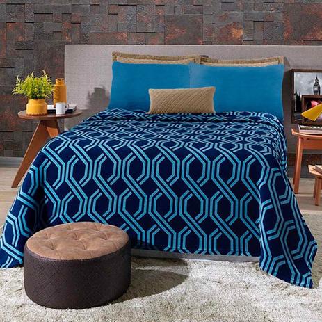 Kit Cobertor Blanket Hedrons Queen Trellis Plush Menor preço em Kit Cobertor Blanket Hedrons Queen Trellis Plush