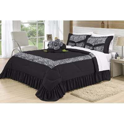 Kit Cobre Leito Amazonas Casal Queen 06 Peças Colcha - Preto - Finos enxovais é boa?