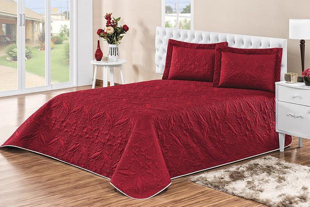 Kit Cobre Leito Apollo Rosdry M397-2 Casal Queen 3 Peças Vermelho - Rosdry enxovais Menor preço em Kit Cobre Leito Apollo Rosdry M397-2 Casal Queen 3 Peças Vermelho - Rosdry enxovais