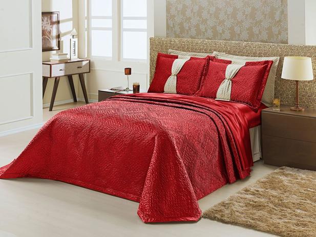 Kit Cobre Leito Austria Vermelho Casal Queen 07 Peças Tecido Seda Premium - Decorativa é boa?