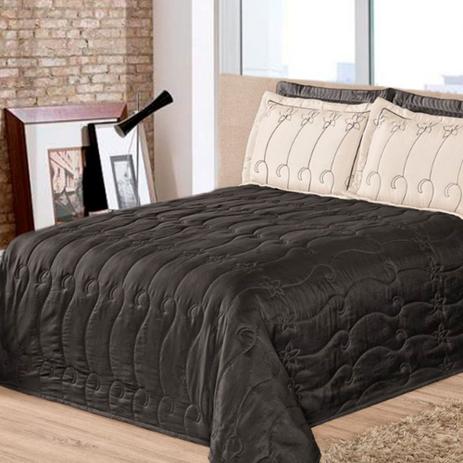 Kit Cobre leito Casa Dona Queen Luar 3 peças Preto Menor preço em Kit Cobre leito Casa Dona Queen Luar 3 peças Preto