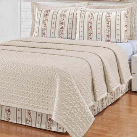 Kit Cobre Leito Casal com Saia Box Infinity 6 peças - Kaki - Sulamita Menor preço em Kit Cobre Leito Casal com Saia Box Infinity 6 peças - Kaki - Sulamita