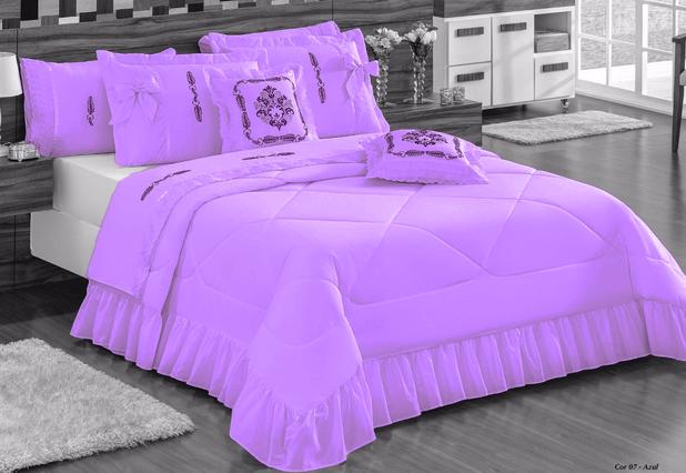 Kit Cobre Leito Casal Esplendore Padrão 07 Peças - Lilás - Meu lar enxovais é ruim? Kit Cobre Leito Casal Esplendore Padrão 07 Peças - Lilás - Meu lar enxovais é boa?
