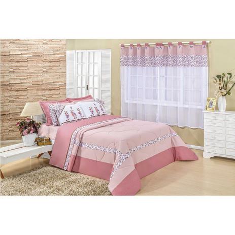 Kit Cobre Leito Casal King com Cortina  04 Peças Gardena - Bordados Ricardo é boa?