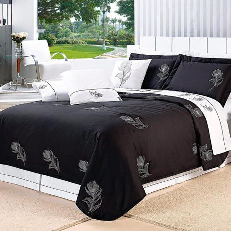 Kit Cobre Leito Casal King Preto 03 Peças - Casaborda é ruim? Kit Cobre Leito Casal King Preto 03 Peças - Casaborda é boa?