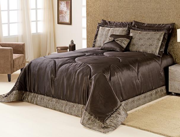 Kit Cobre Leito Casal King Savana 7 Peças Tabaco - Vilela enxovais Menor preço em Kit Cobre Leito Casal King Savana 7 Peças Tabaco - Vilela enxovais