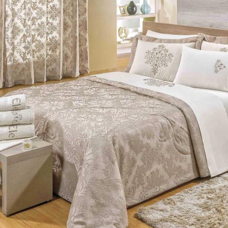 Kit Cobre Leito Casal King Vila Real 12 Peças Cáqui - Valle Enxovais Menor preço em Kit Cobre Leito Casal King Vila Real 12 Peças Cáqui - Valle Enxovais