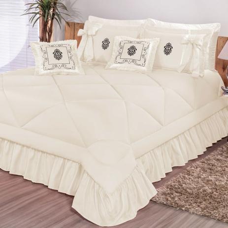 Kit Cobre Leito Casal Padrão Esplendore Bordado 7 Peças Colcha - Palha - Finos Enxovais é boa?