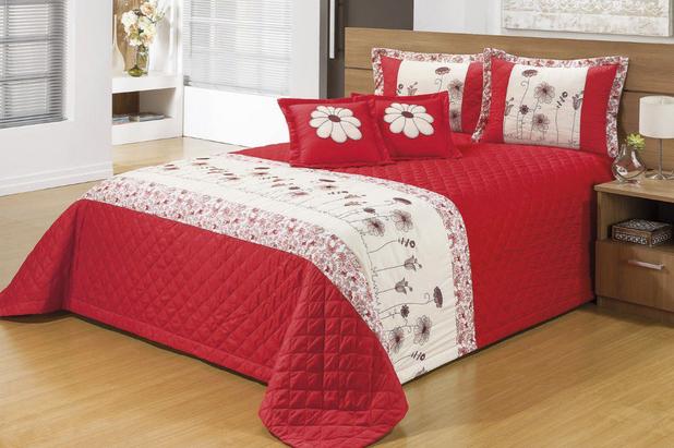 Kit Cobre Leito Casal Queen Paris Bordado 7 Peças Colcha - Vermelho - Finos enxovais é ruim? Kit Cobre Leito Casal Queen Paris Bordado 7 Peças Colcha - Vermelho - Finos enxovais é boa?