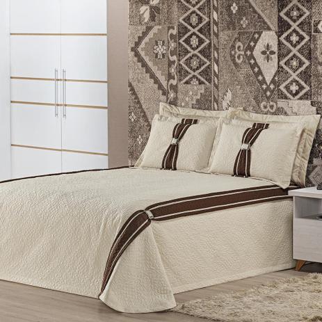 Kit Cobre Leito Casal Queen Topázio Microfibra Matelado Especial 5 Peças - Bege - Decorativa é boa?