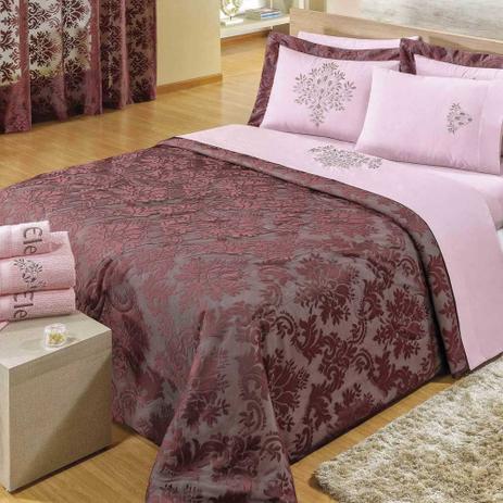 Kit Cobre Leito Casal Queen Vila Real 12 Peças Marsalla - Valle Enxovais Menor preço em Kit Cobre Leito Casal Queen Vila Real 12 Peças Marsalla - Valle Enxovais