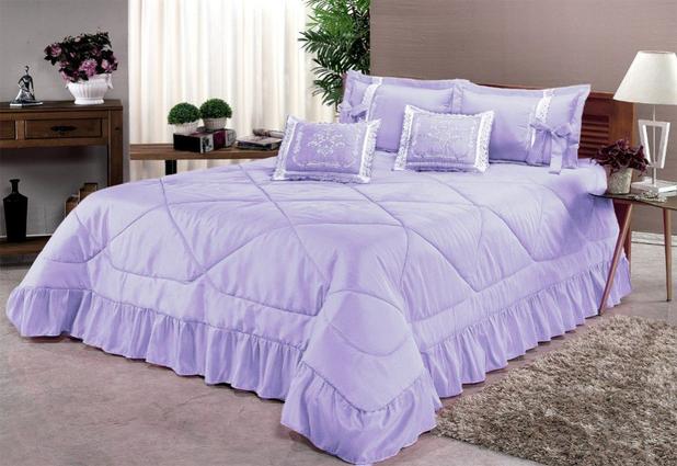 Kit Cobre Leito Casal Super King Portinari 7 Peças Bordada - Lilás - Finos enxovais é boa?