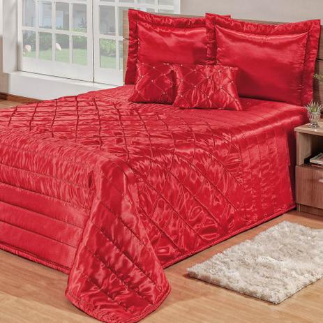 Kit Cobre Leito Casal Tecido Charmousse - 5 Peças Amsterdã Vermelho - Sofisticata é ruim? Kit Cobre Leito Casal Tecido Charmousse - 5 Peças Amsterdã Vermelho - Sofisticata é boa?