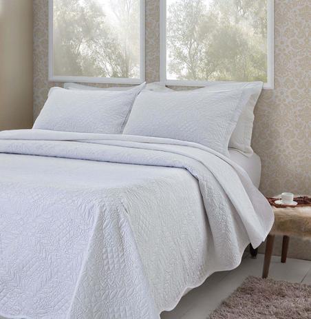 Kit Cobre Leito Colcha Casal Bouti Ultrassom Quilting 3 Peças JT - Micaela Branca - Dyuri Menor preço em Kit Cobre Leito Colcha Casal Bouti Ultrassom Quilting 3 Peças JT - Micaela Branca - Dyuri