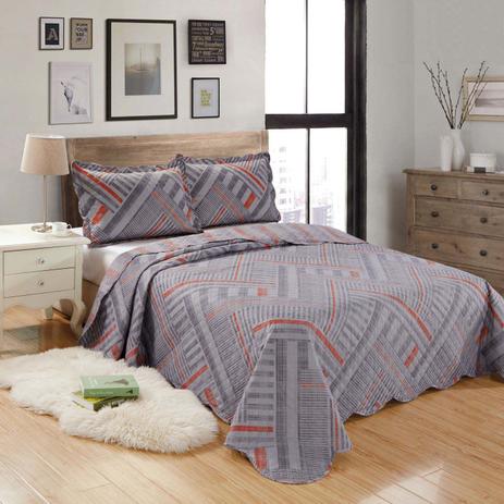 Kit Cobre Leito Colcha Casal Patchwork Ultrasonic 3 Peças Sultan - Bill é boa?