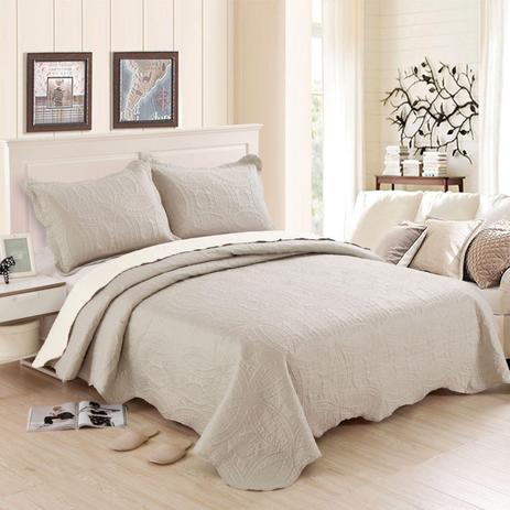 Kit Cobre Leito Colcha Casal Patchwork Ultrasonic 3 Peças Sultan - Olga Fendi Menor preço em Kit Cobre Leito Colcha Casal Patchwork Ultrasonic 3 Peças Sultan - Olga Fendi