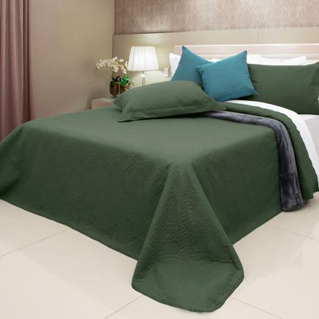 Kit Cobre Leito Colcha Elegance Casal 3 Peças Ksatex - Verde Menor preço em Kit Cobre Leito Colcha Elegance Casal 3 Peças Ksatex - Verde