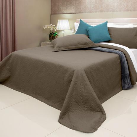 Kit Cobre Leito Colcha Elegance Queen 3 Peças Ksatex - Marrom Menor preço em Kit Cobre Leito Colcha Elegance Queen 3 Peças Ksatex - Marrom