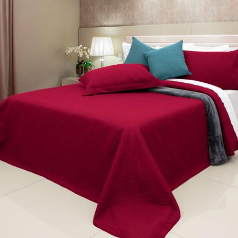 Kit Cobre Leito Colcha Elegance Solteiro 2 Peças Ksatex - Vermelho Menor preço em Kit Cobre Leito Colcha Elegance Solteiro 2 Peças Ksatex - Vermelho