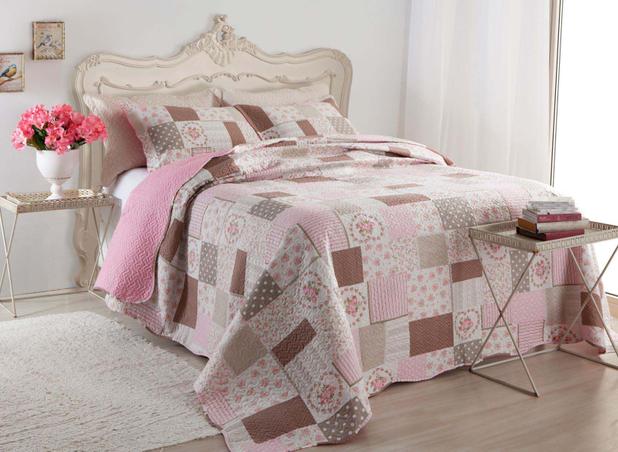 Kit Cobre Leito Colcha Patchwork Casal Bouti 3 Peças Rozac - Carolina 1 é ruim? Kit Cobre Leito Colcha Patchwork Casal Bouti 3 Peças Rozac - Carolina 1 é boa?