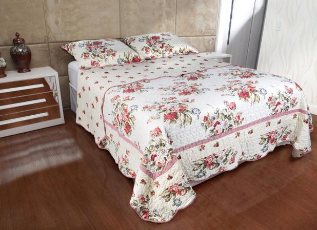 Kit Cobre Leito Colcha Patchwork Queen 3 Peças Ksatex - Karla é boa?