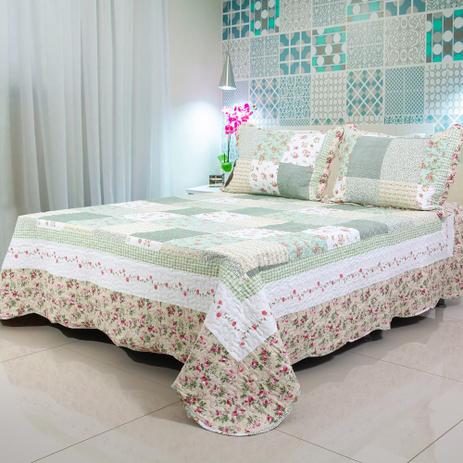 Kit Cobre Leito Colcha Patchwork Solteiro 2 Peças Ksatex - Carol é ruim? Kit Cobre Leito Colcha Patchwork Solteiro 2 Peças Ksatex - Carol é boa?