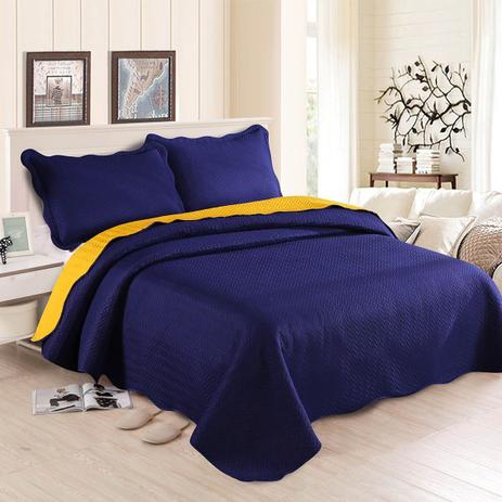 Kit Cobre Leito Colcha Queen Patchwork Ultrasonic 3 Peças Sultan - Chevron Marinho é boa?