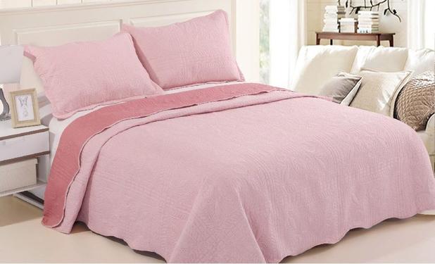Kit Cobre Leito Colcha Solteiro Patchwork Ultrasonic 2 Peças Sultan - Rosa é boa?