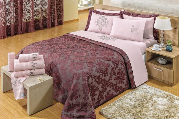 Kit Cobre Leito com Lençol Renda Luxo Queen 200 Fios 7 Peças Marsalla - Linda casa Menor preço em Kit Cobre Leito com Lençol Renda Luxo Queen 200 Fios 7 Peças Marsalla - Linda casa