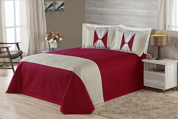 Kit Cobre Leito Dubai Re9casa Casal Padrão 05 Peças - Cor Vermelho é boa?