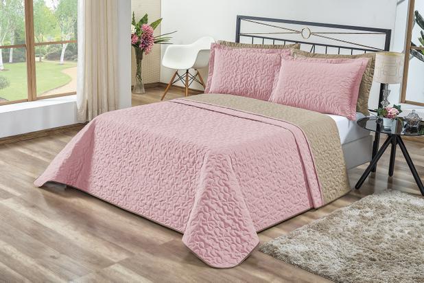 Kit Cobre Leito Dupla Face King 5 Peças 160 Fios Rosa - Linda casa é boa?