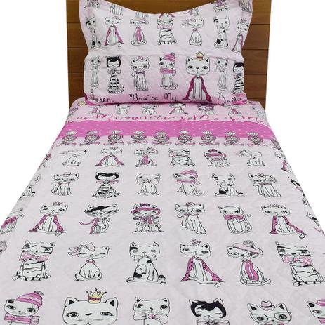 Kit Cobre Leito Dupla Face Solteiro Infantil Allegra - Bonjour - Karsten Menor preço em Kit Cobre Leito Dupla Face Solteiro Infantil Allegra - Bonjour - Karsten